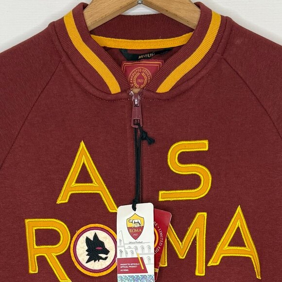 NWT AS Roma Full Zip Felpa Track Jacket Official Product Soccer Italy - Medium - Picture 2 of 8